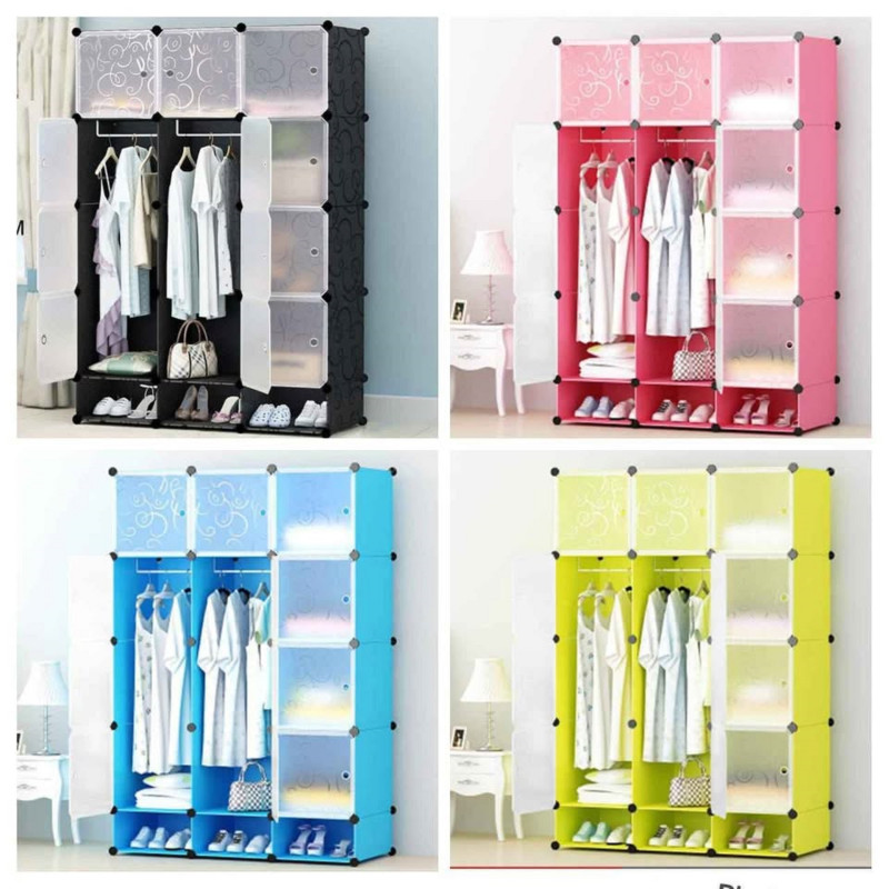 Armoire de rangement 3 battant avec porte chaussures