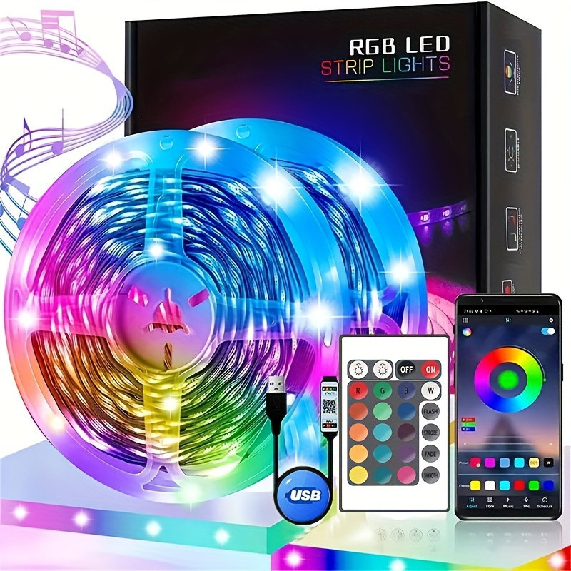 LED Bande Lumineuse Avec Commande Contrôle Bluetooth 5M