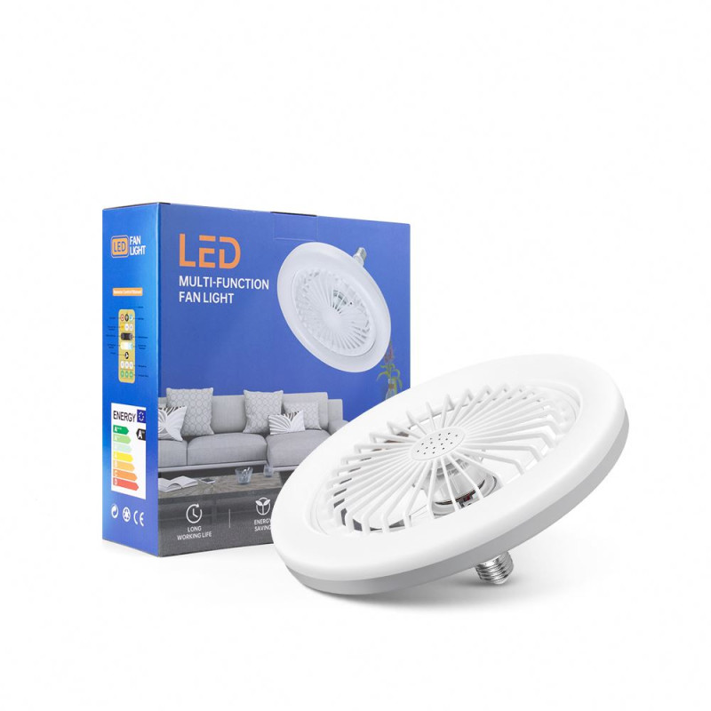 Mini ventilateur portable moderne ventilateur de plafond blanc avec lumière led et télécommande