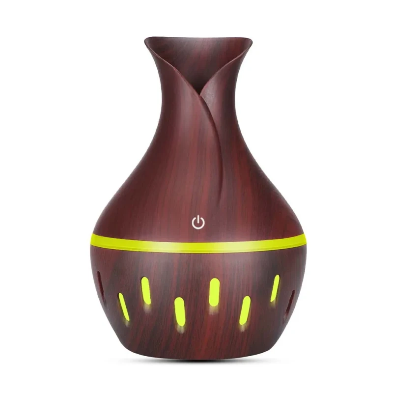 Humidificateur d'air ultrasonique en bois, diffuseur électrique d'arôme, huile essentielle d'aromathérapie, machine à brume fraîche pour la maison