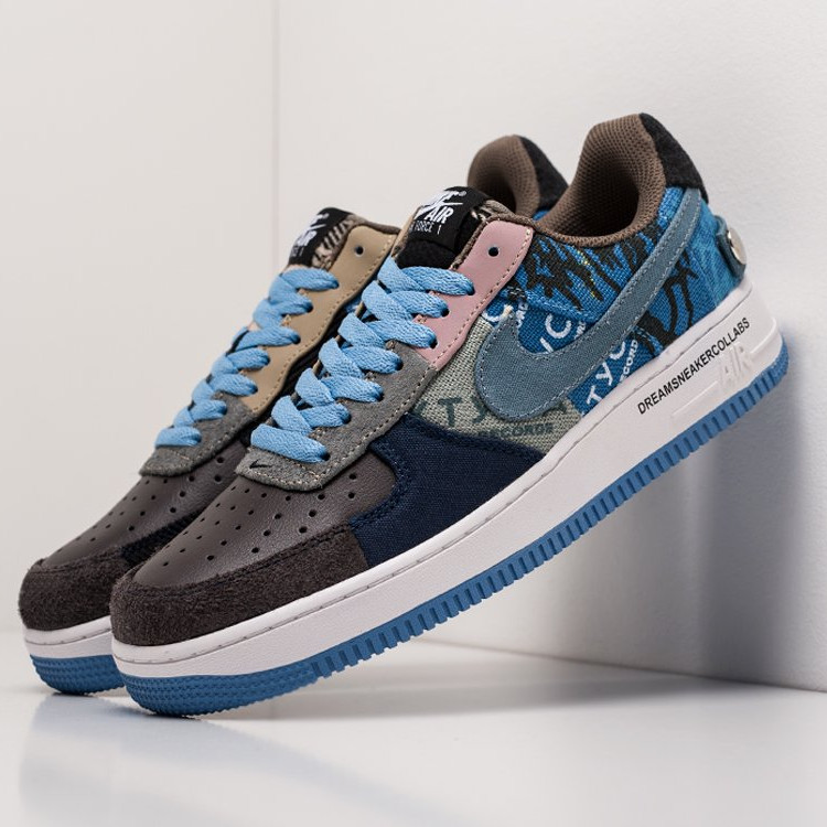 BASKETS TRAVIS SCOTT X NIKE AIR FORCE 1 LOW MULTICOLORE