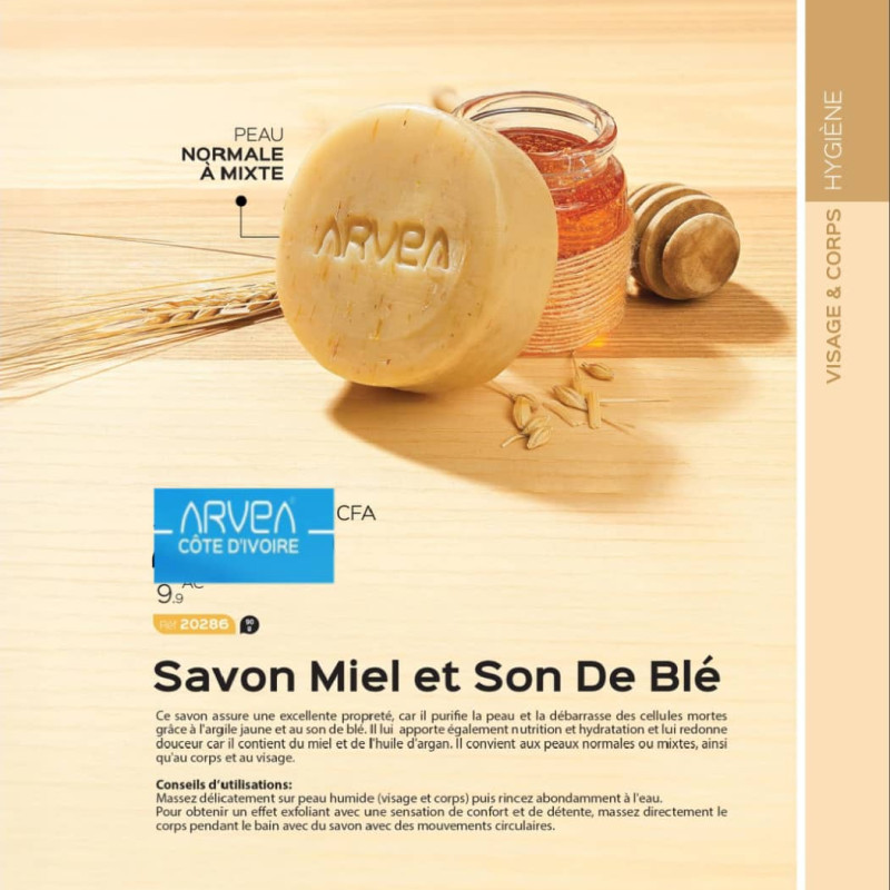 Savon miel et son de blé