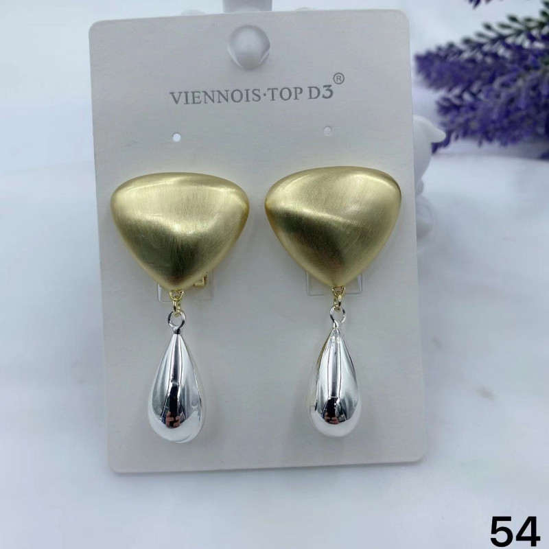 Boucle d'oreille pour femme couleur or et argent viennois top D3