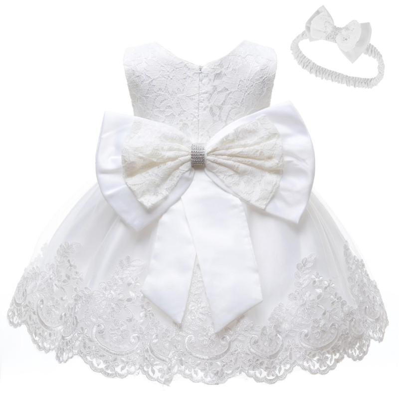 Robe princesse pour bébé de 2 ans, avec nœud