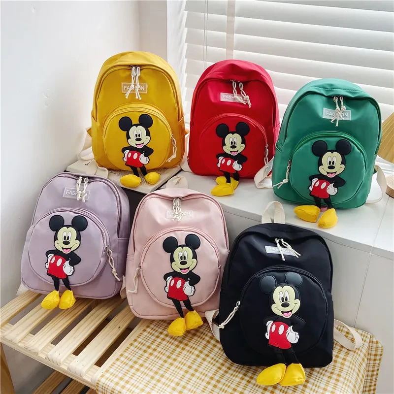 Sac à dos Disney Mickey Mouse pour enfants, petit cartable à la mode pour garçons et filles