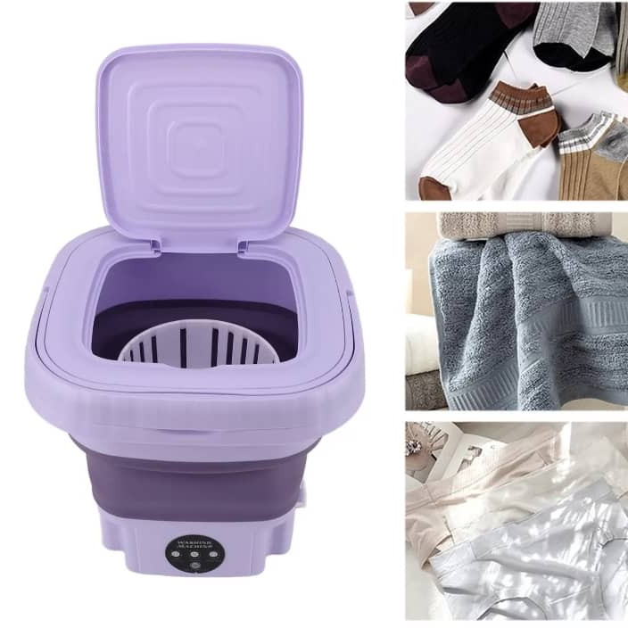 Mini Machine à Laver Pliable - 8L de Capacité, Pratique et Compacte