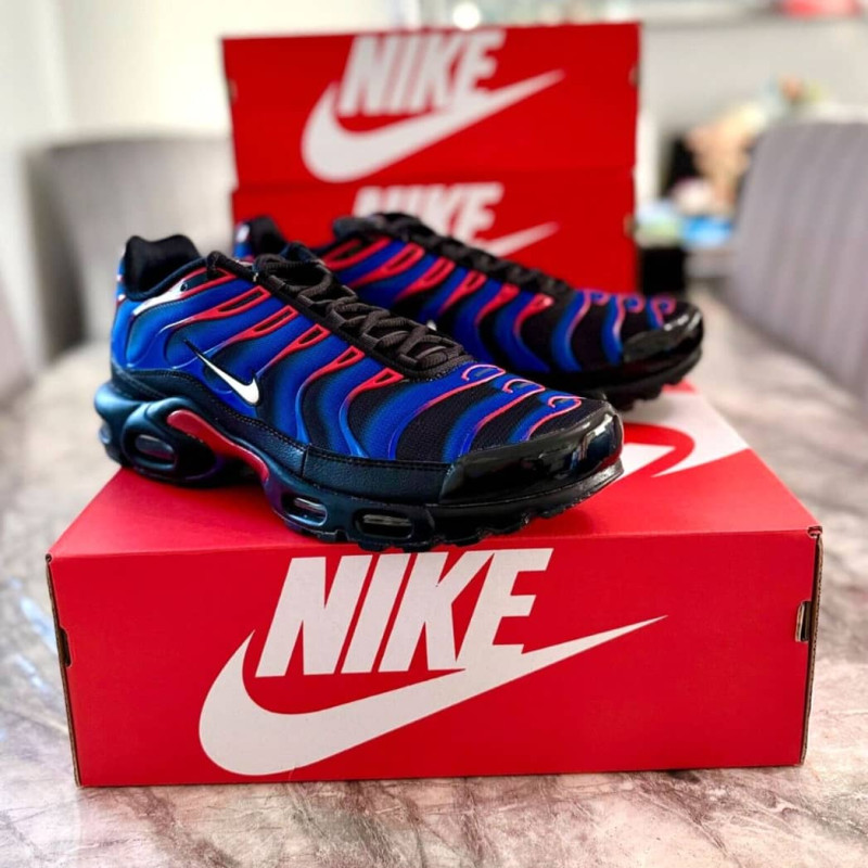 Brand New Nike Air Max Plus Tuned TN Spider-Man 3D Black Blue & Red UK 10