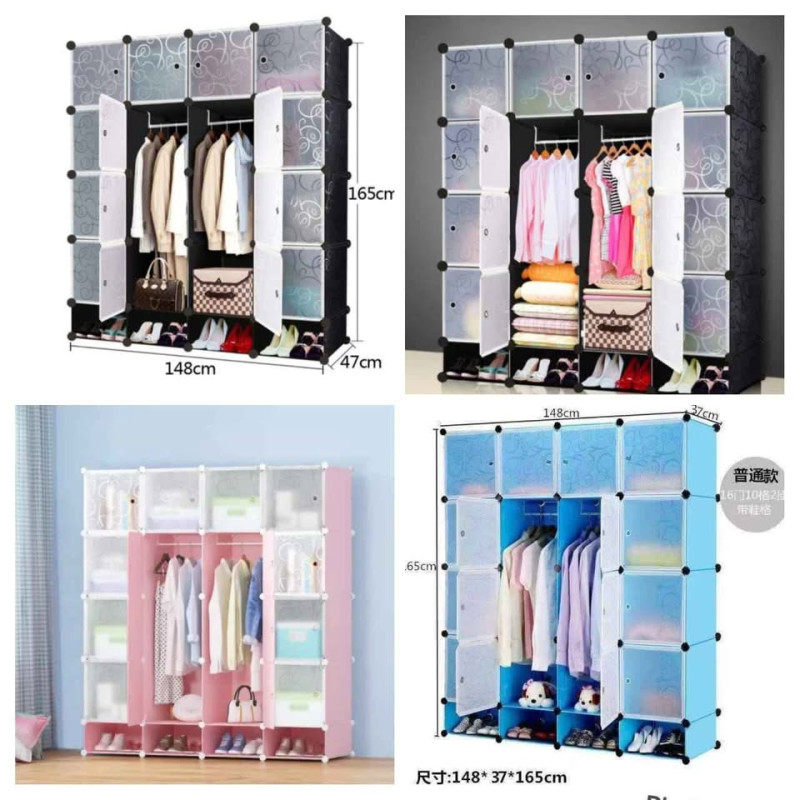 Armoire de rangement 4 battant avec porte chaussures