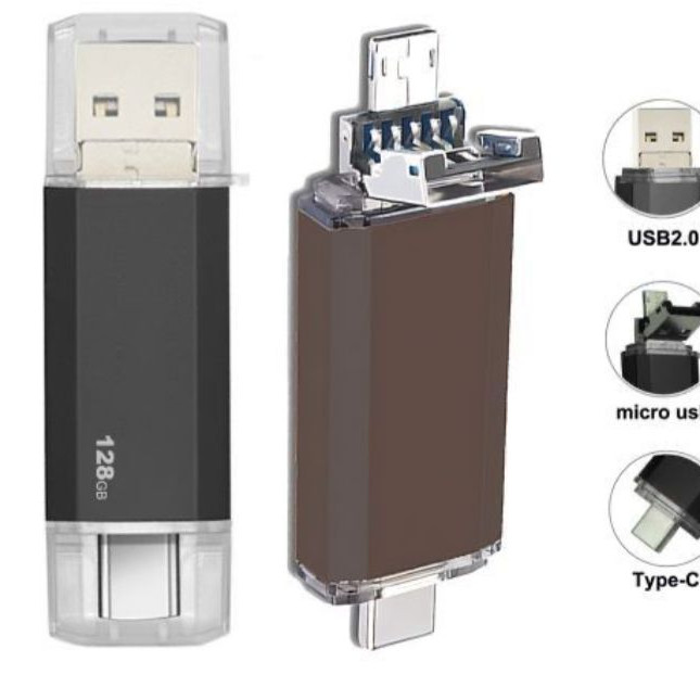 Clé USB 3 en 1 pour téléphone androïd