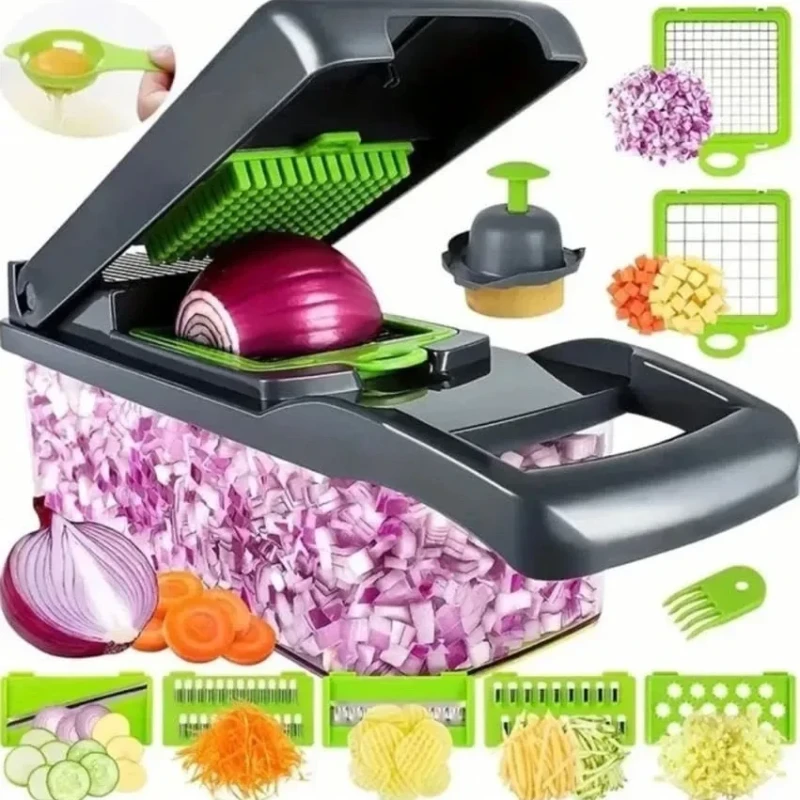 Coupe-légumes multifonctionnel, déchiqueteuse, râpe, trancheuse, ménage, fournitures de cuisine
